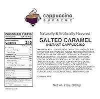 Vista 2 de Cappuccino Supreme Bolsa de 2 lb Mezcla de capuchino instantáneo de caramelo salado