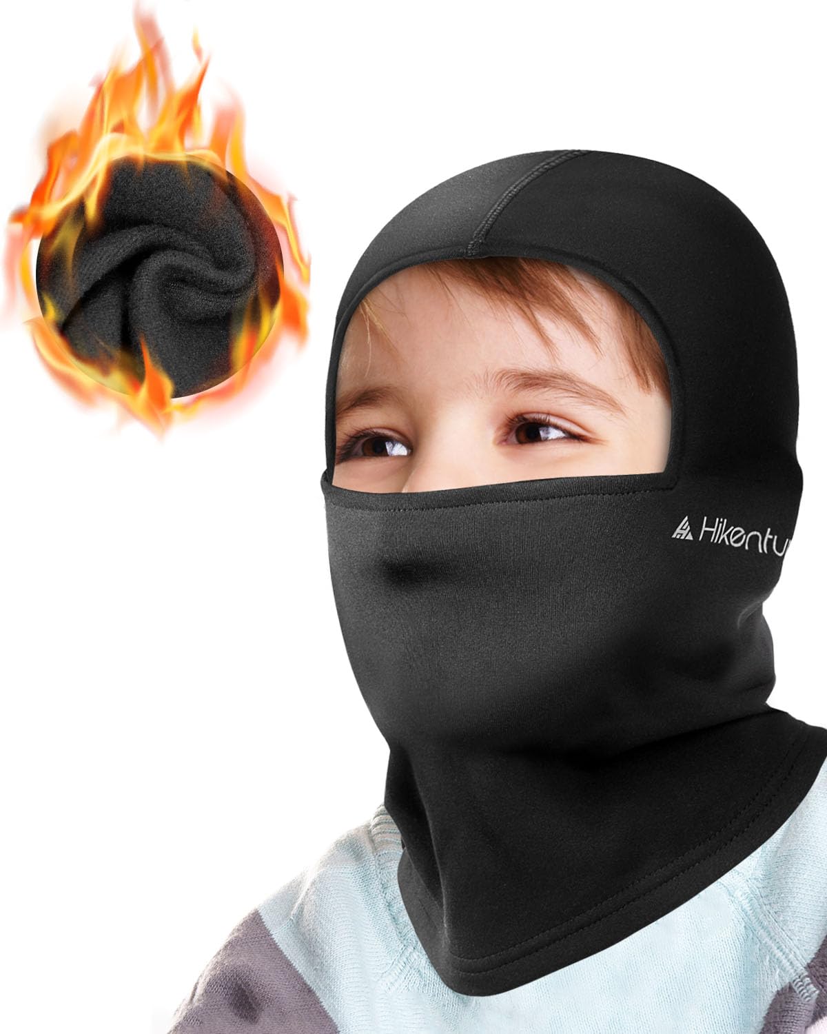 HIKENTURE Kids Balaclava Ski Mask, Children Winter Face Mask, Fleece Windproof Snow Mask for Boys, Girls