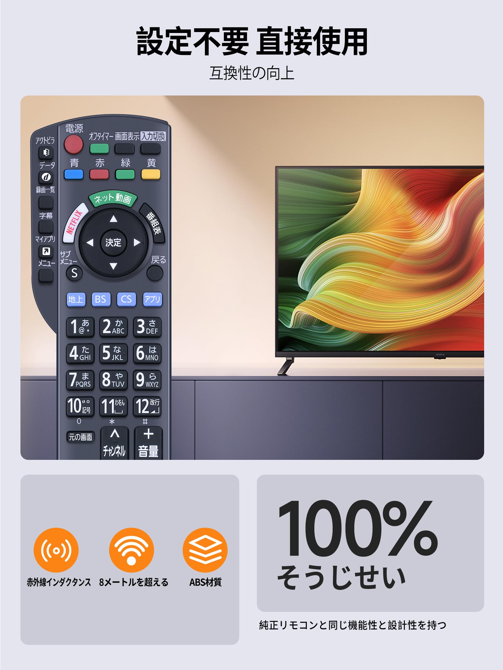 Amazon | テレビリモコンN2QAYB001165 for パナソニック ビエラテレビ