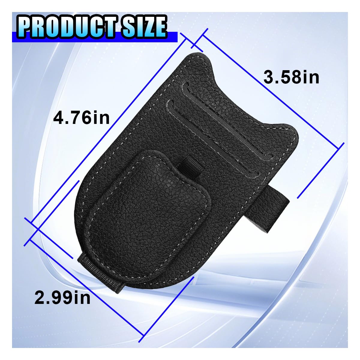 2 soportes magnéticos para gafas de sol para visera de coche, soporte de cuero para gafas y clip para tarjeta de boleto, accesorios universales para interior de vehículo para camión, SUV