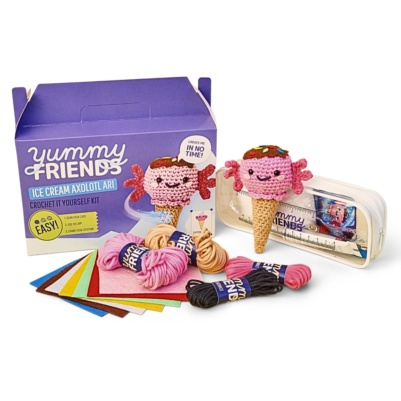 Amazon.com: Yummy Friends by Lion Brand and Ribblr Yarn Kit