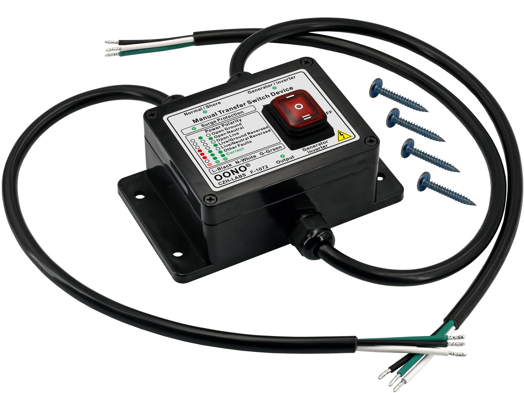 Snapklik.com : Manual Transfer Switch, AC120V 15Amp