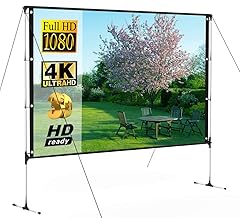Release Outdoor Projector Screen with Stand 100 Inch 169 8K 4K HD 3D Fast Folding Portable Indoor Projection Screen