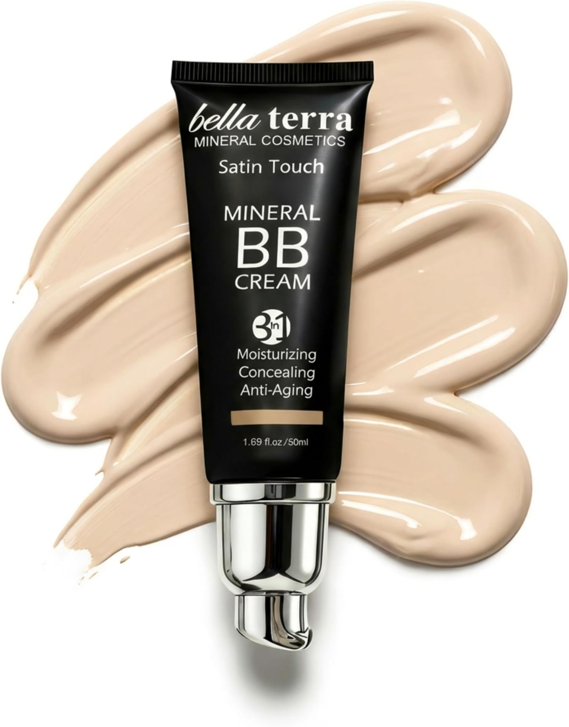 Bellaterra Cosmetics BB Cream – Tinted Moisturizer & Mineral Foundation Makeup, Fair 101 – Lightweight, Oil-Free, Buildable Coverage, Matte Finish, Anti-Aging Concealer, Clean Beauty, 1.69 oz