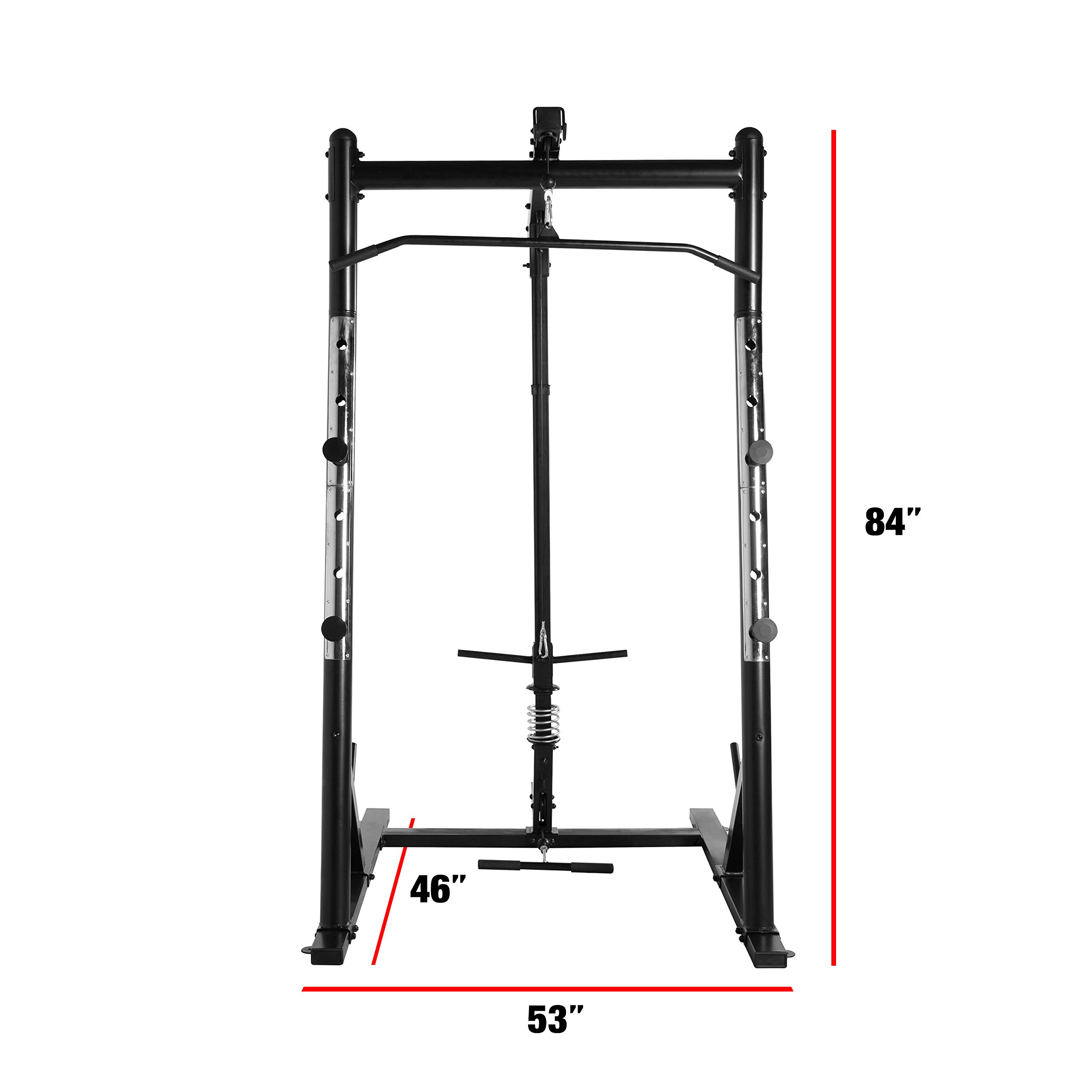 CAP Barbell Power Cage with High-Low Pulleys, Black