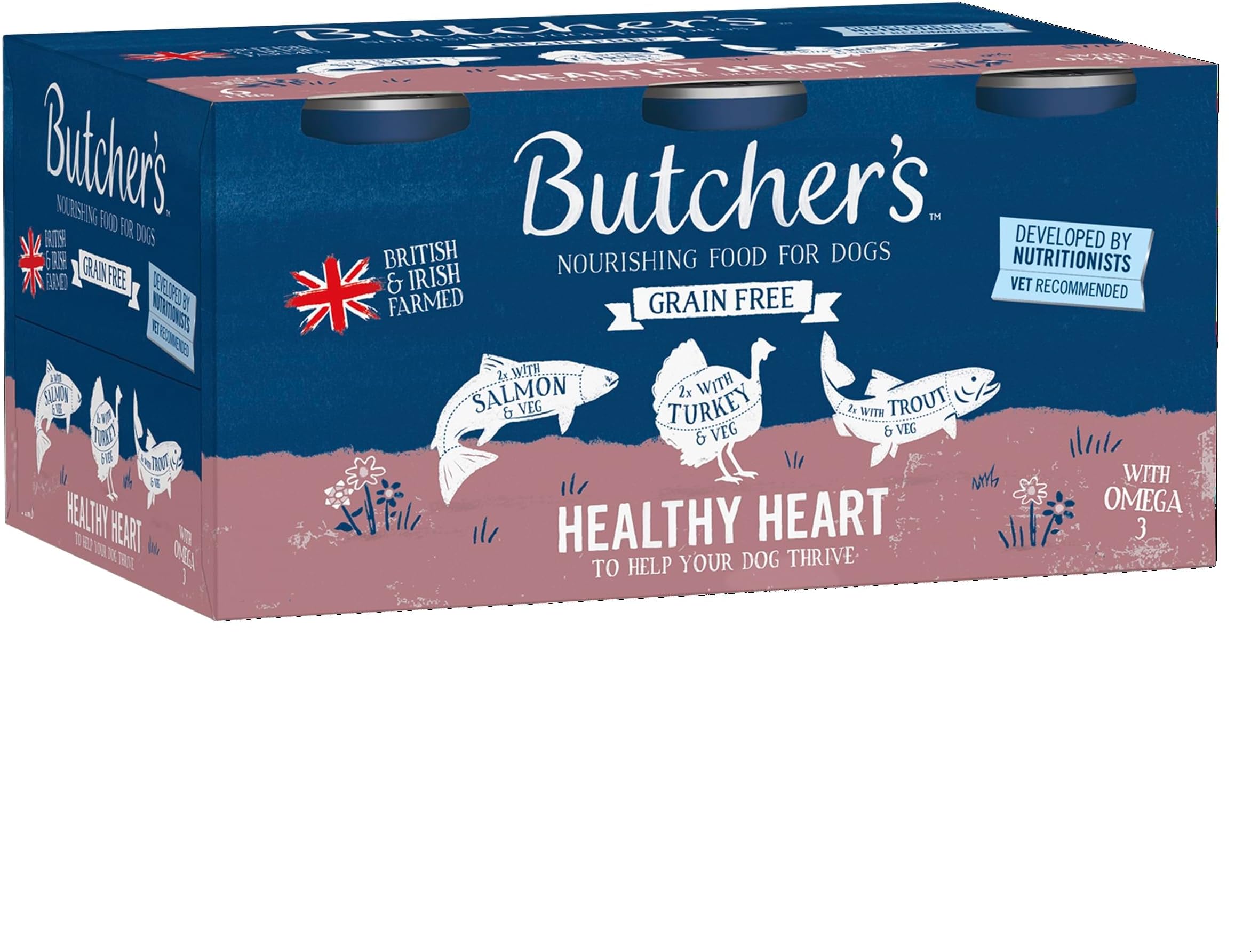 BUTCHER'S Healthy Heart Dog Food Tins, 6 x 390 g