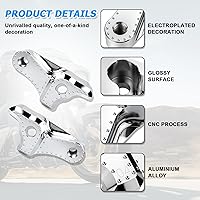 Vista 2 de Kit de bloques de bajada trasera de motocicleta de 2 pulgadas para Harley Davidson Touring Street Glide 2002-2023 (cromado)