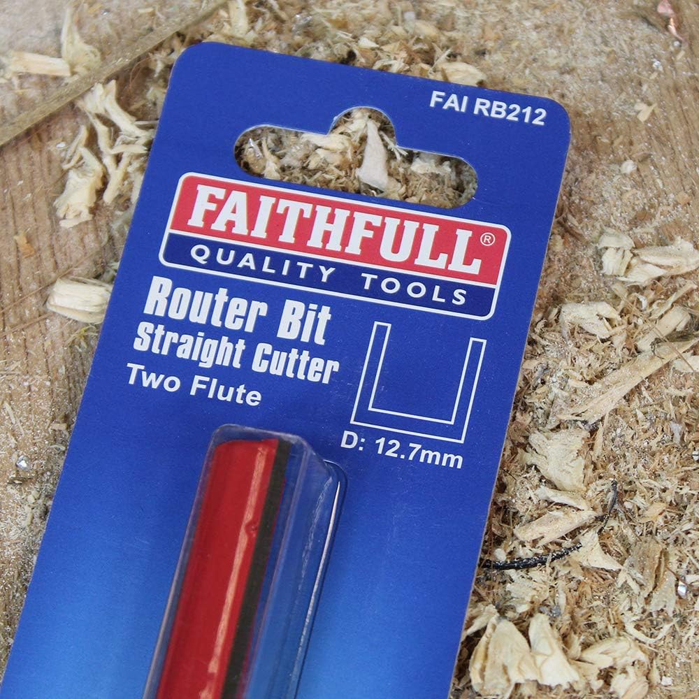 Faithfull FAIRB212 Router Bit TC Two Flute 1/2in 12.7mm x 63mm