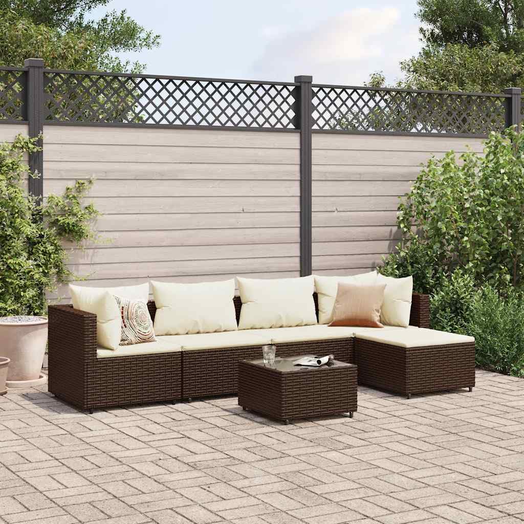 Salon de jardin en résine tressée marron pour vos apéritifs