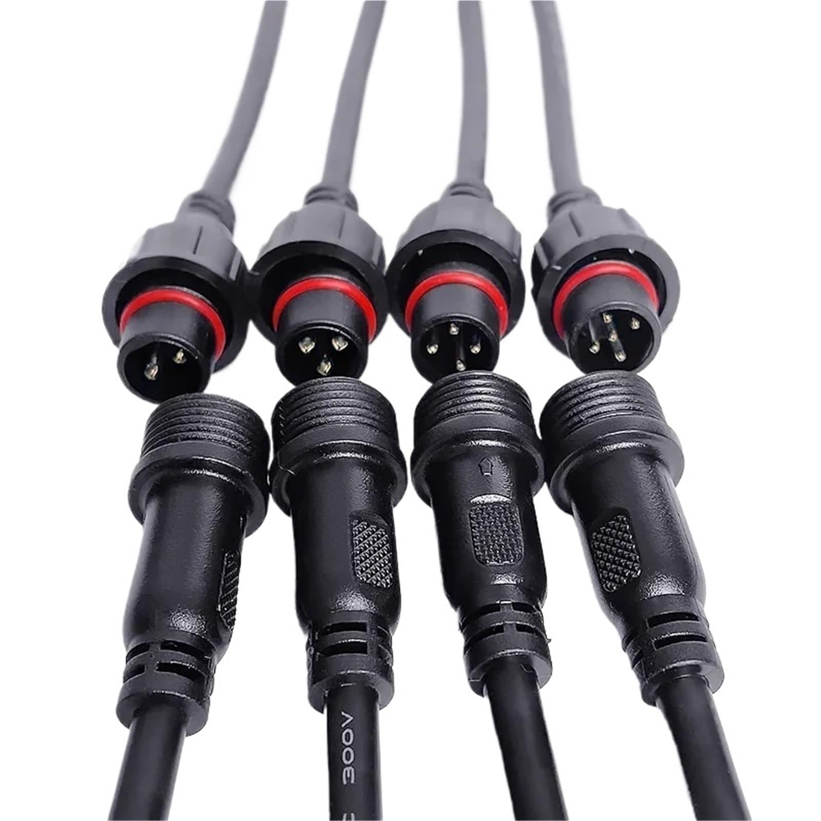 5/20 szt. M16 wodoodporny 2 3 4 5 szpilek IP65 drut do taśm LED męski i żeński podnośnik 22 mm nakrętka złącze drutu 20 cm OD 6 mm (męskie i żeńskie, 5 sztuk, 5 szt.)