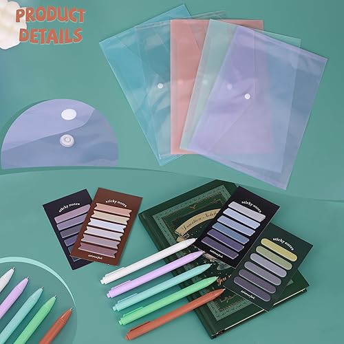 Miniatura 3 de Andify 24 sobres de plástico de polietileno, carpetas de documentos transparentes, carpetas de archivos, productos de archivo, carpeta organizadora