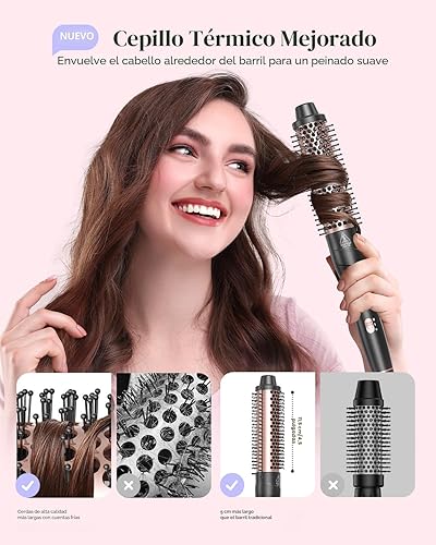 5 in 1 Curling Iron with Thermal Brush and 4 — bottom and base construction detail