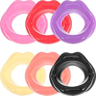 Yardwe Facial Tools 6 Pcs Silicone Face Slimmer Anti-Wrinkle Anti-Aging Mouth Muscle Tightener Face Exercise Lips Trainer Face Lift Tool for Women Men Jawline Exerciser