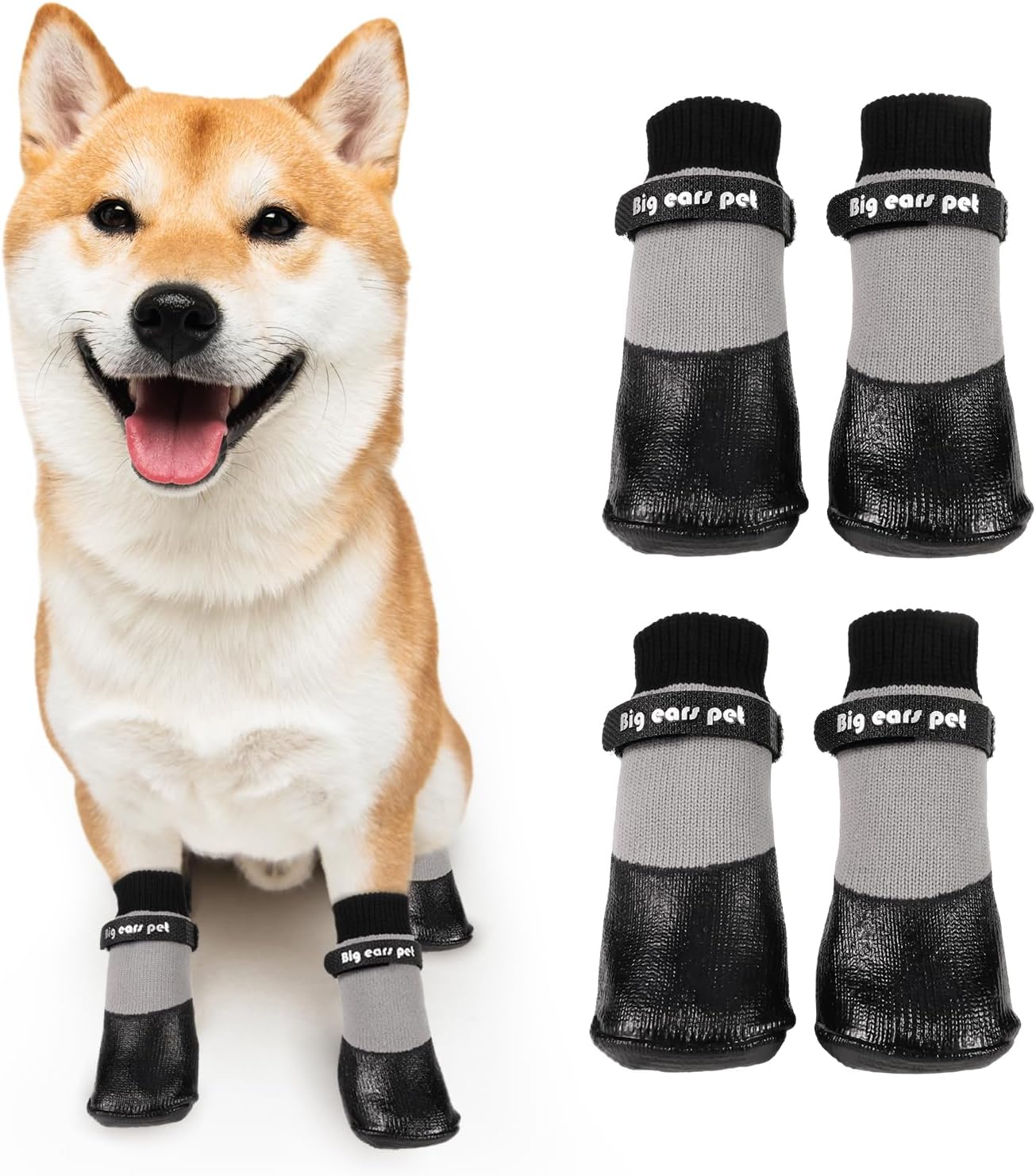 Fanshiontide Waterproof Dog Shoes Dog Boots, AntiSlip Dogs Paw Shoes