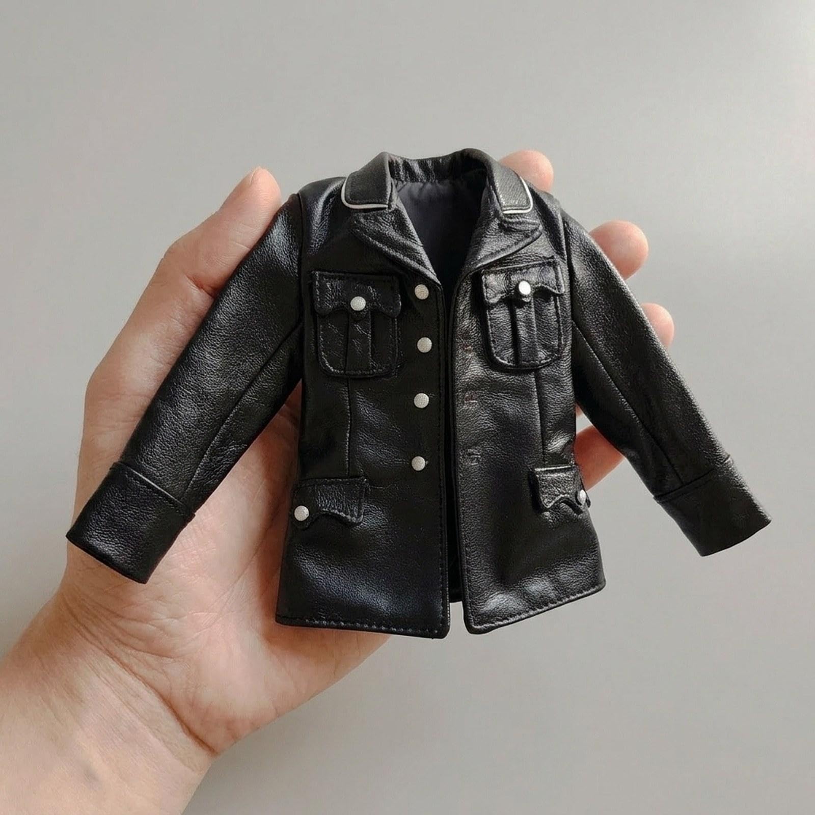 1/6 Actionfiguren Kleid, Komplettes Accessoire Set, Modekleidung, Puppenaccessoires Aus PU, Geeignet für Sammler Und Ausstellungszwecke, Jacke 13 cm X 9.5 cm