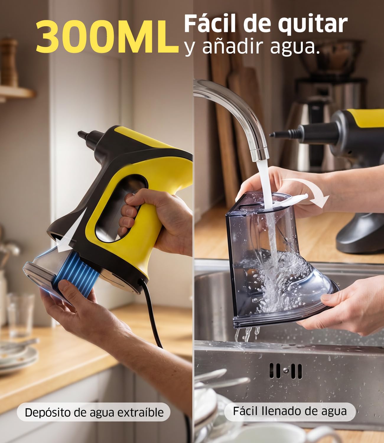 PEXCHO Limpiador a Vapor Multifunción 7 en 1, 1500 W Mopa de Vapor, Elimina el 99,9% de Virus y Bacterias, se calienta en 15 segundos, Vaporeta Limpieza Hogar sin Productos Químicos