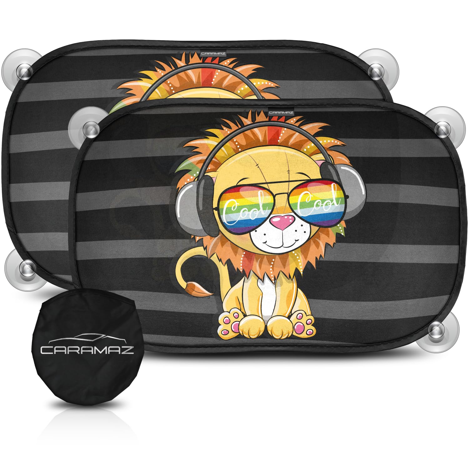 Parasol Coche con protección UV certificada Óptima Oscuridad - Autoadhesivo, para Proteger del Sol a bebés y Mascotas, 2 parasoles para bebé de 51x31 cm, Negro — view 10