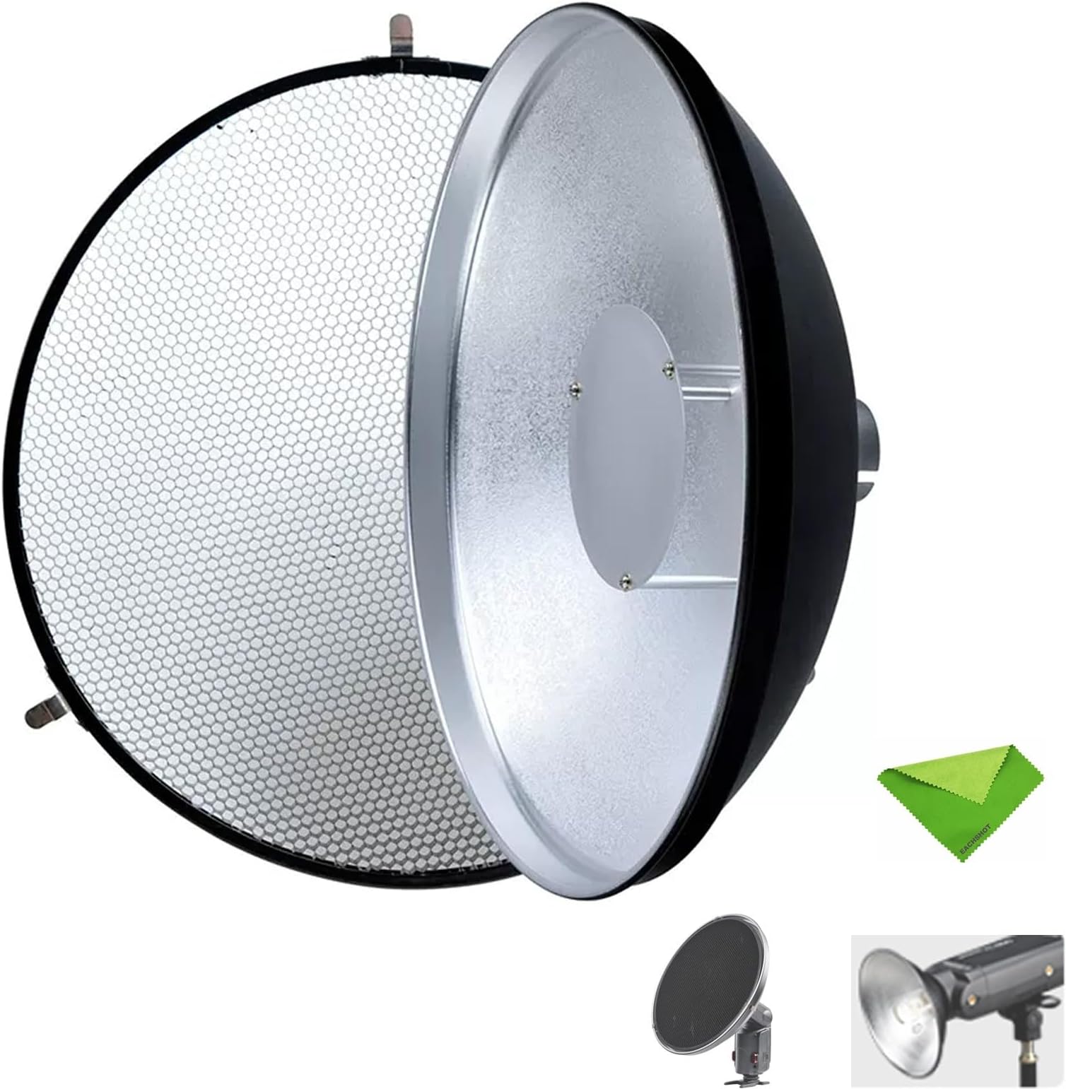 Godox AD-S3 Beauty Dish Reflector for AD200 Pro, AD200Pro II & AD180, AD360 II Flash Speedlite with Honeycomb Cover