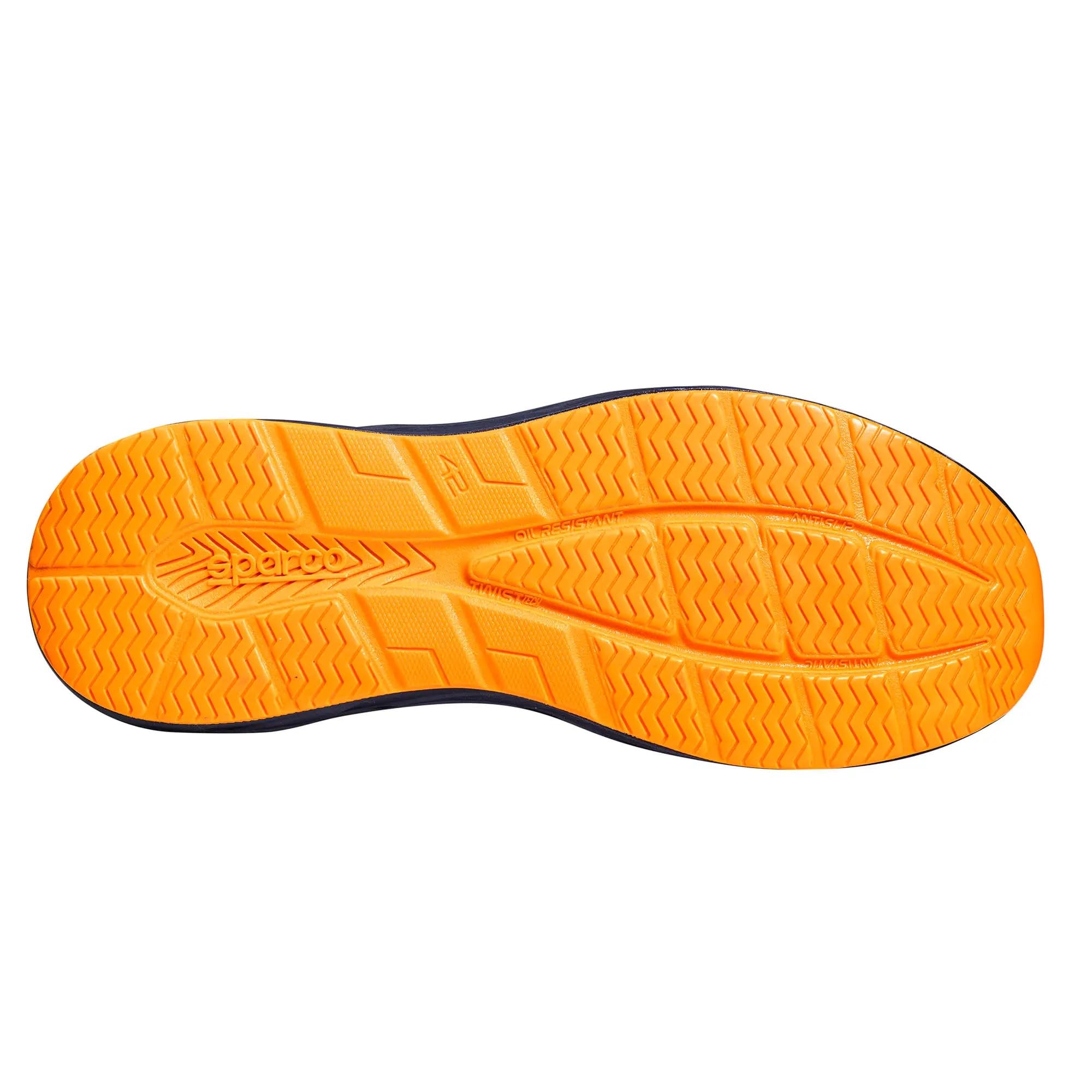 Sparco Teamwork Gulf Mirage Zapatos de Seguridad para Hombre S1PS ESD HRO Bajos. Ultraligeros, con amortiguación EVA, Parte Superior 3D Transpirable. Diseño Oficial Gulf. EU 42