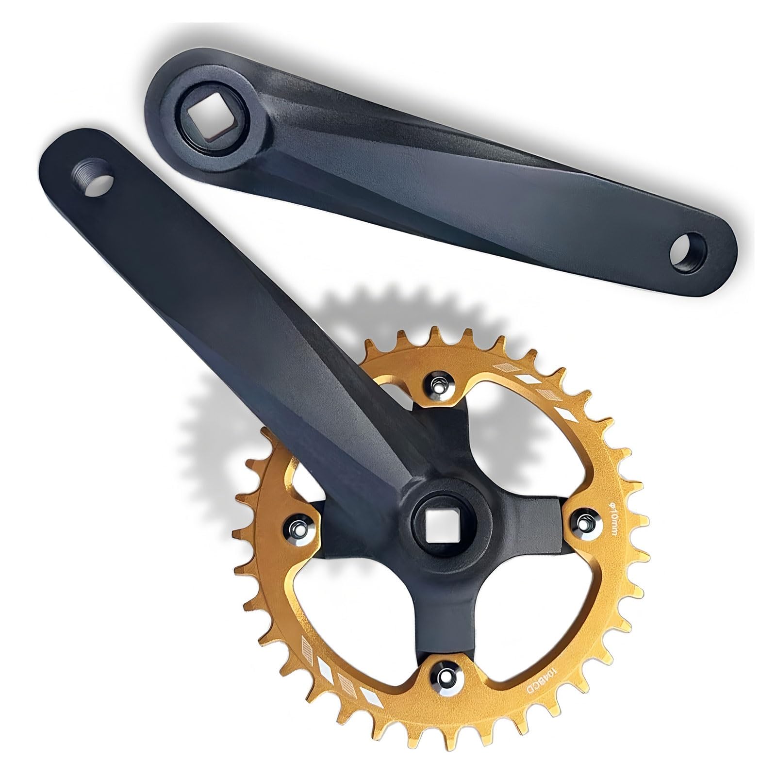 Koło łańcuchowe MTB 152/165/170 mm, stop aluminium 32/34/36/38, rozstaw osi 104 mm, pasuje do rowerów jednobiegowych i 7/8/9/10/11 biegów.