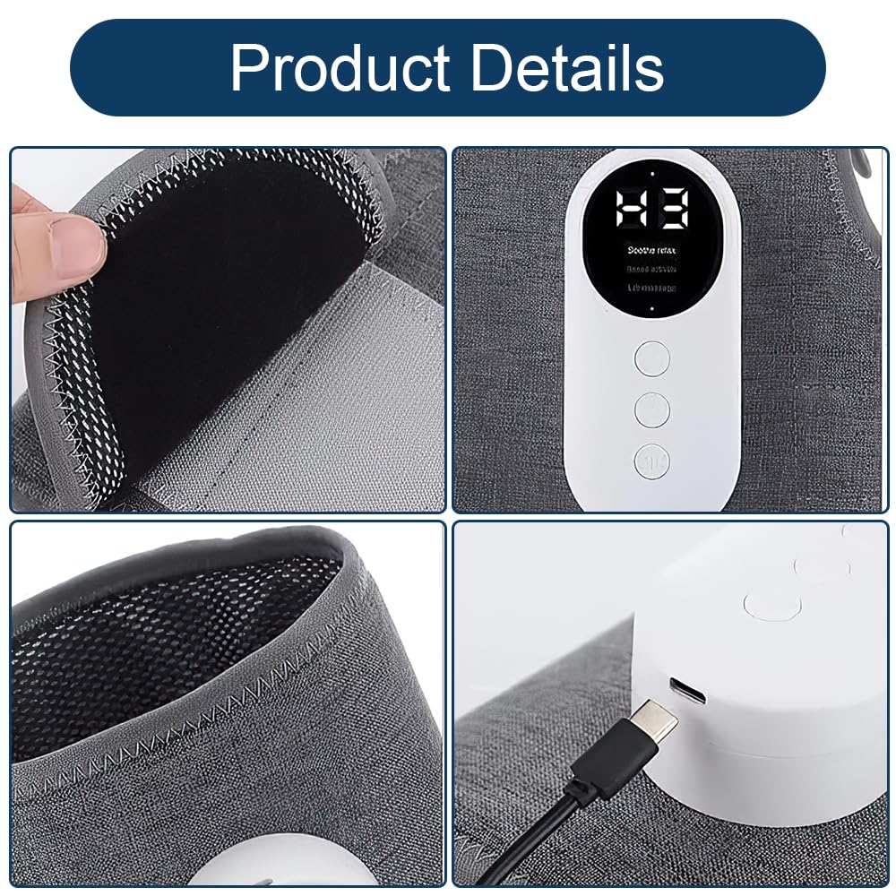 Masajeador de Piernas, MasajeaDor de Pantorrillas 3 en 1, Masajeador de Presoterapia con 3 Niveles de Intensidad y 3 Funciones de Calor, para el Dolor y la Circulación, para Piernas Cansadas