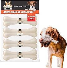Dog Rawhide Bones (Dog Chews) (Size 4") (4Pcs),All Life Stages