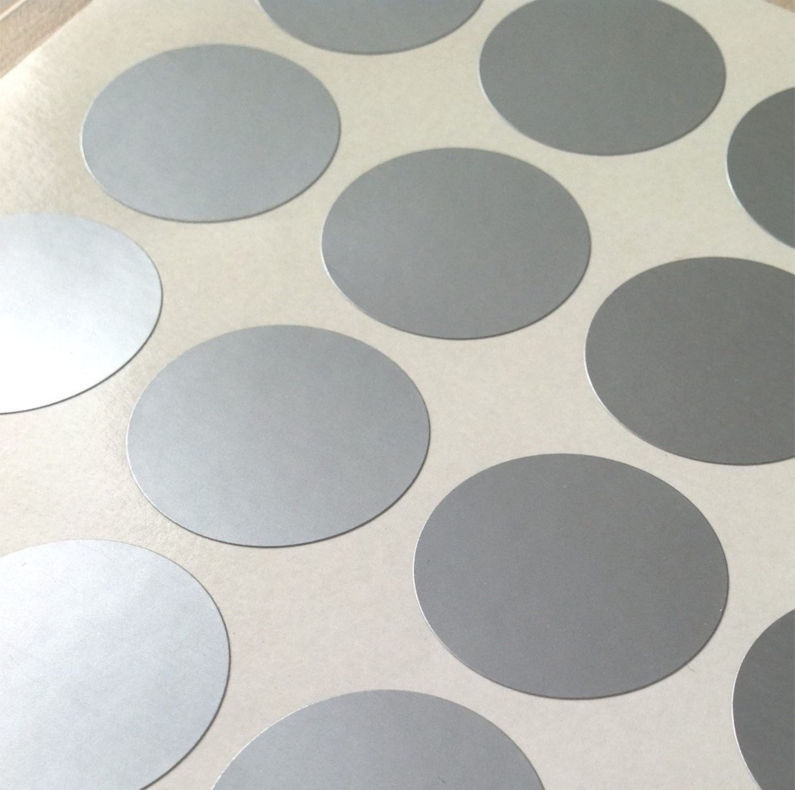 Jain Stationers 100 Silver Stickers 2.5 cm - Perfect for Envelope Closure in Invitation | Greeting or Other Messages| shagun Envelope |Stickers for Envelope Gift Art