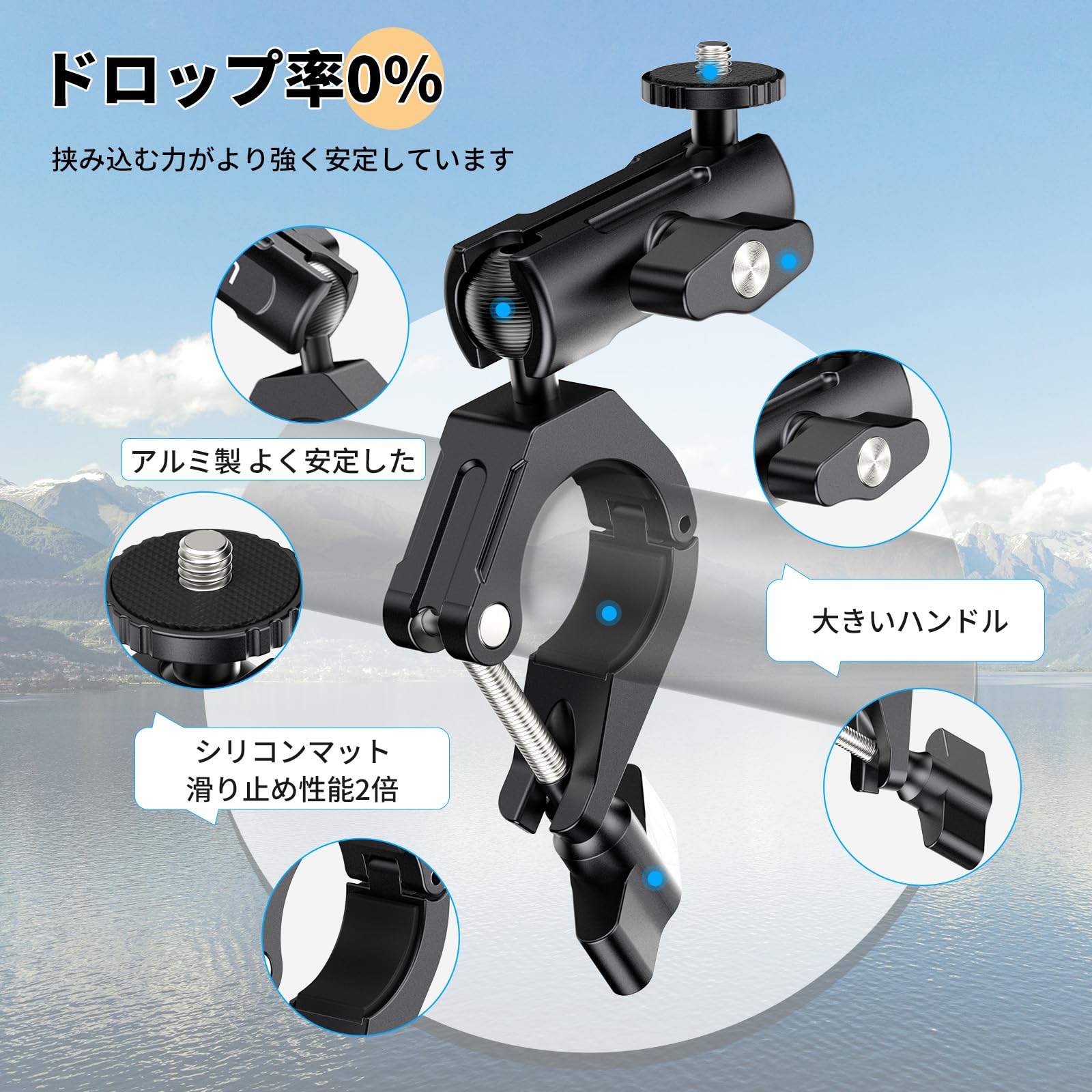 Amazon | Ulanzi カメラマウント バイク・自転車・オートバイ ハンドル