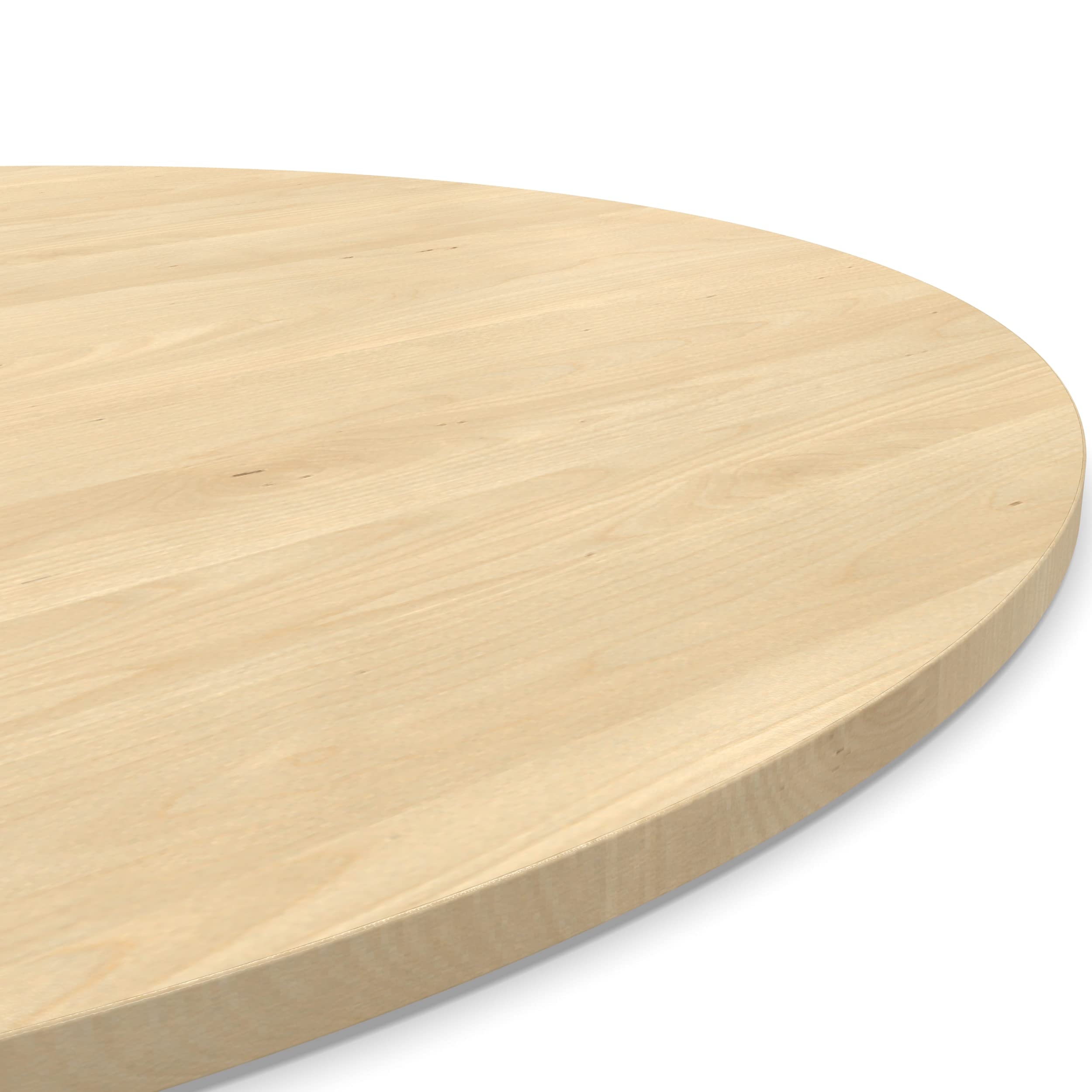 AUPROTEC Tischplatte 19mm rund Ø 1000 mm Mandal Ahorn Natur Holzplatte melaminharzbeschichtet Spanplatte mit Umleimer ABS Kante Auswahl: 100 cm