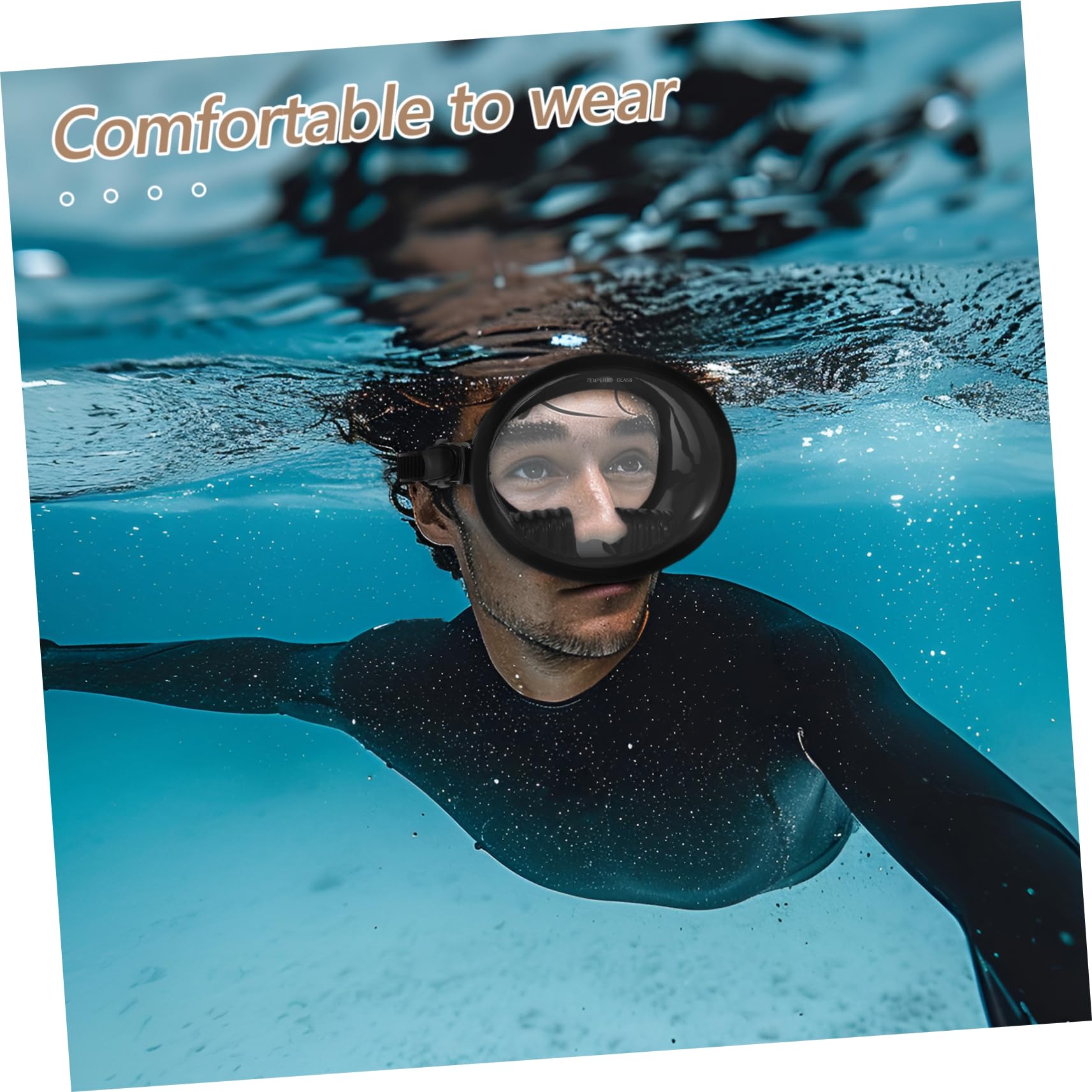 Antibeschlag Tauchbrille Weihnachten Party Weitwinkel Silikon Schwarz