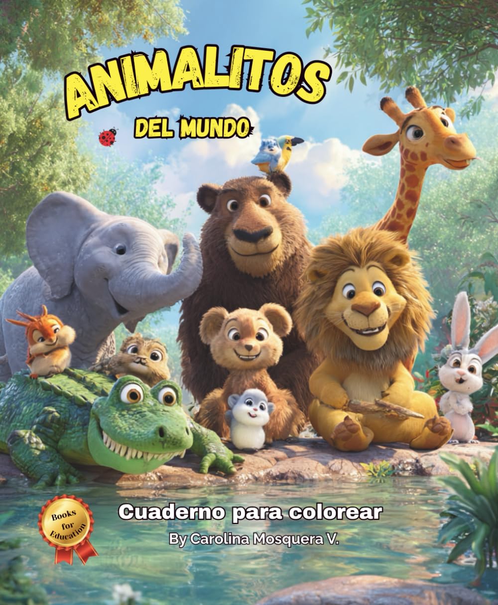 ANIMALITOS del mundo: Cuaderno para colorear