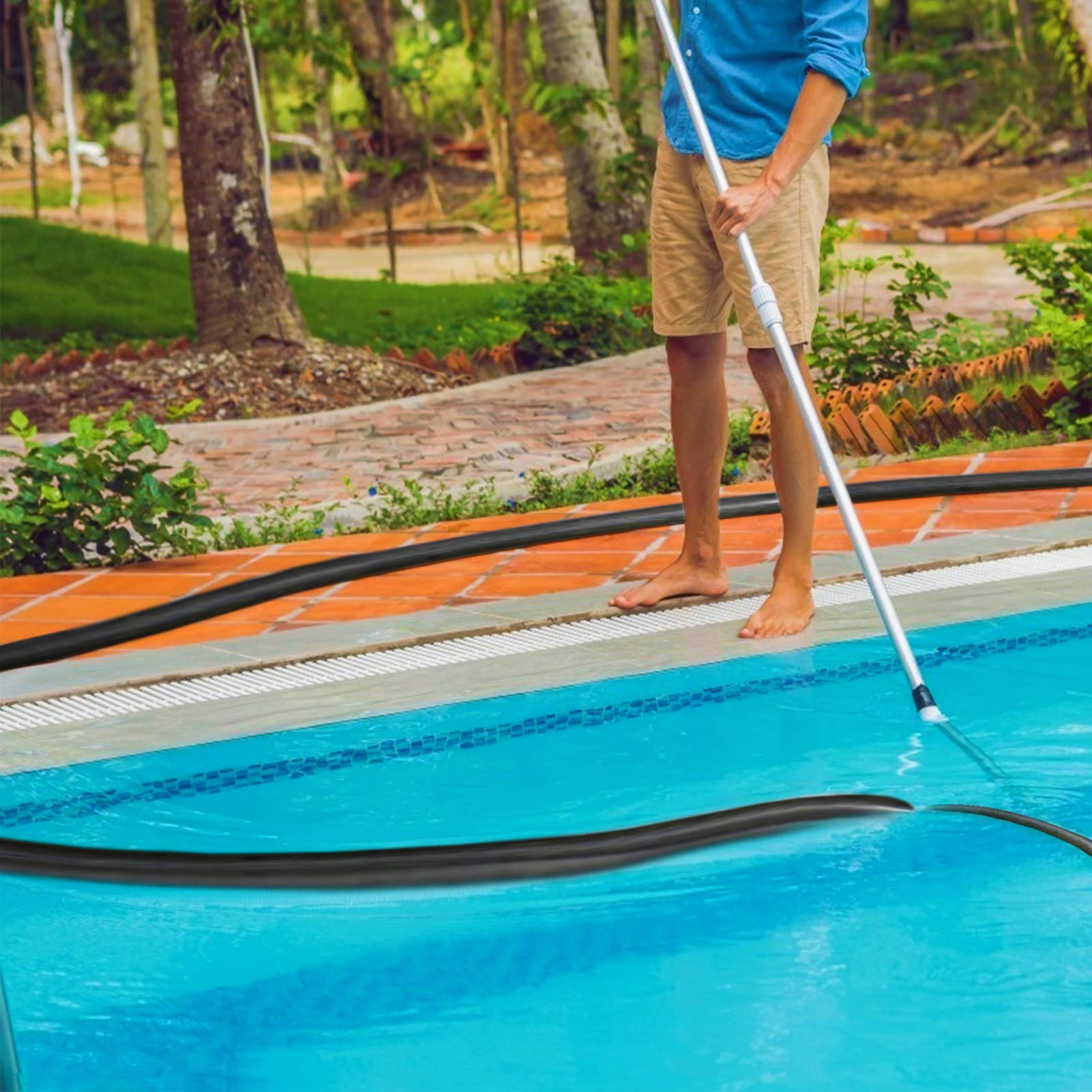 SPIROFLEX - Idrotubo flessibile PVC con spirale rinforzata, grigio | rotolo 25 m | tubo per piscina, irrigazione, scarico e aria condizionata (16, 20, 25, 32 e 40 mm) (32 mm