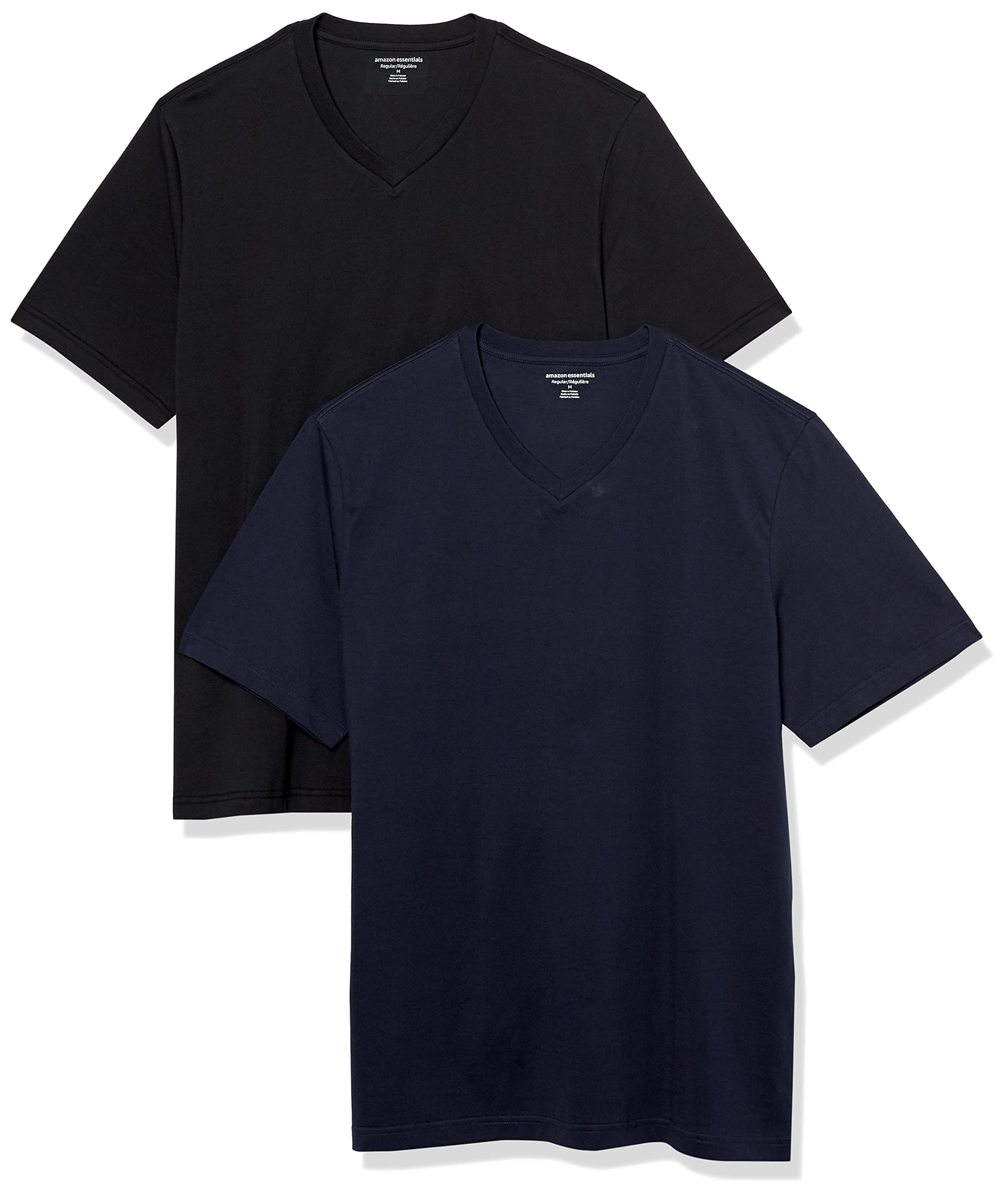 Amazon Essentials Mens Short-Sleeve V-Neck T-Shirts Pack of 2