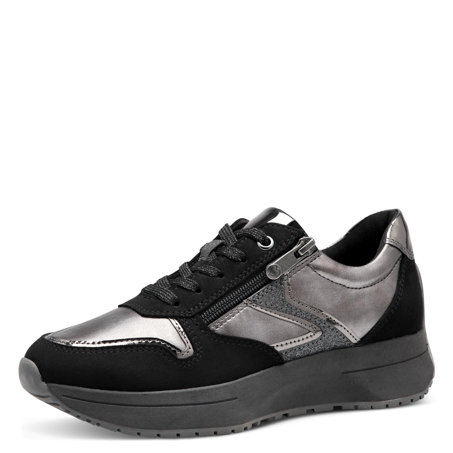 MARCO TOZZI Women's Platform Trainers with Laces Leisure, Black (Black Comb), 5 UK