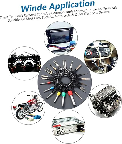 Miniatura 8 de Herramienta de empuje de extracción de terminales 76pcs para kit de conector de terminal de cable universal removedor