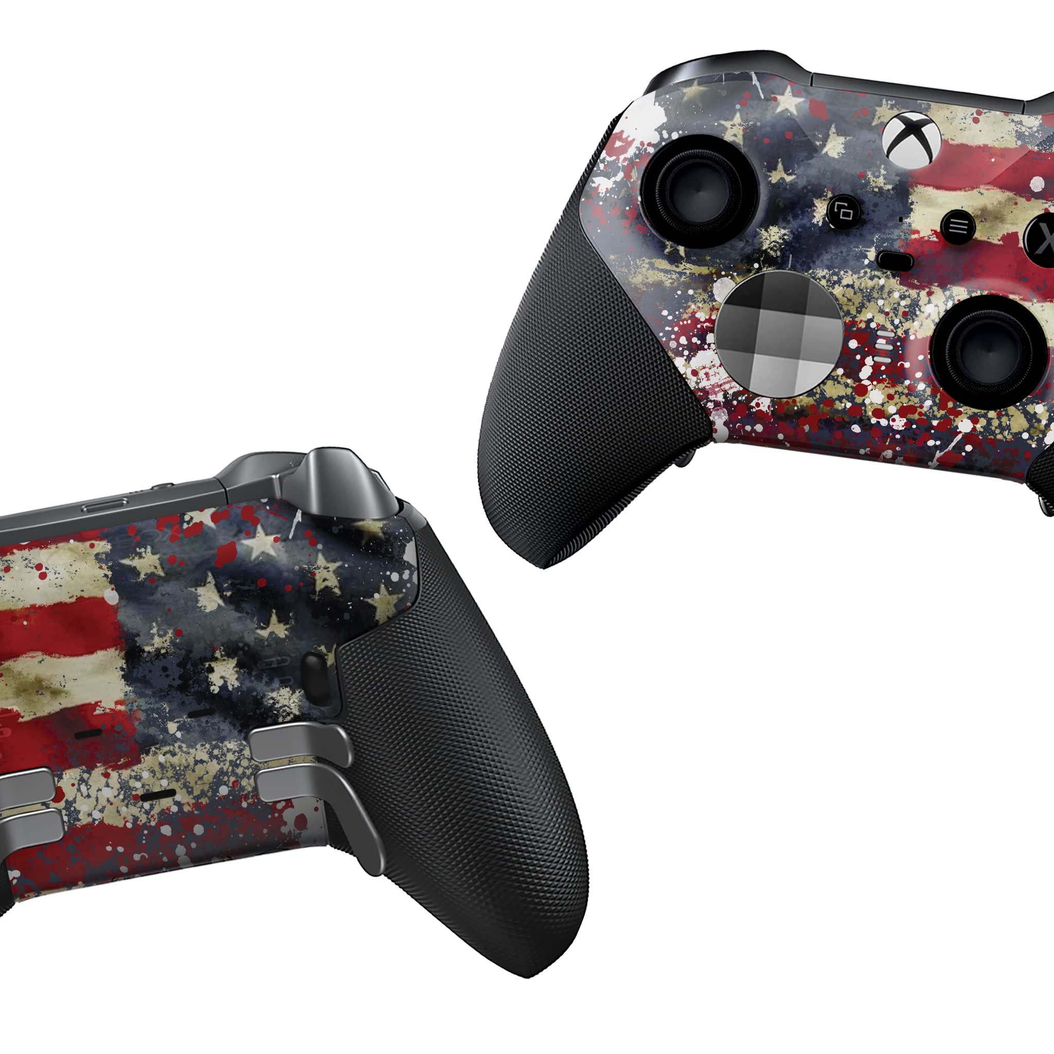DreamController Tatterred Flag X-box Elite Controller Series 2 Limited Edition Custom Elite Series 2 Controller para X-box One/Series X/S. con tecnología avanzada de pintura Hydro-Dip (no solo una