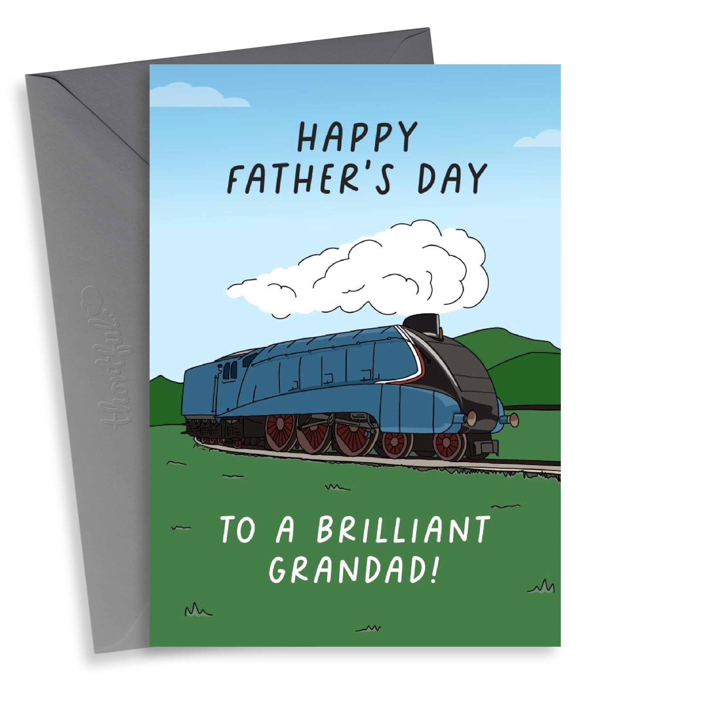 Mallard Steam Train Grandad Father's Day card