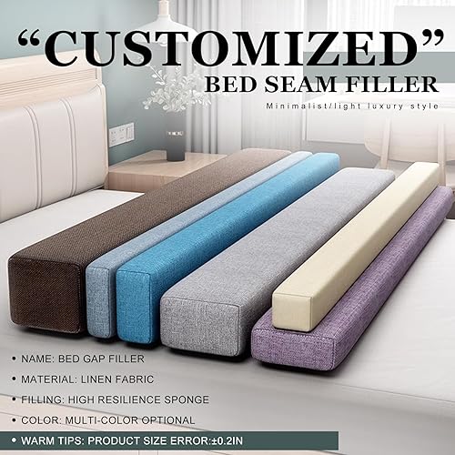 Miniatura 2 de WUIOYNF Relleno de espacio para cama, extensor de colchón para cama matrimonialindividualQueenCal KingKing, almohada de cabecera entre cabecero y