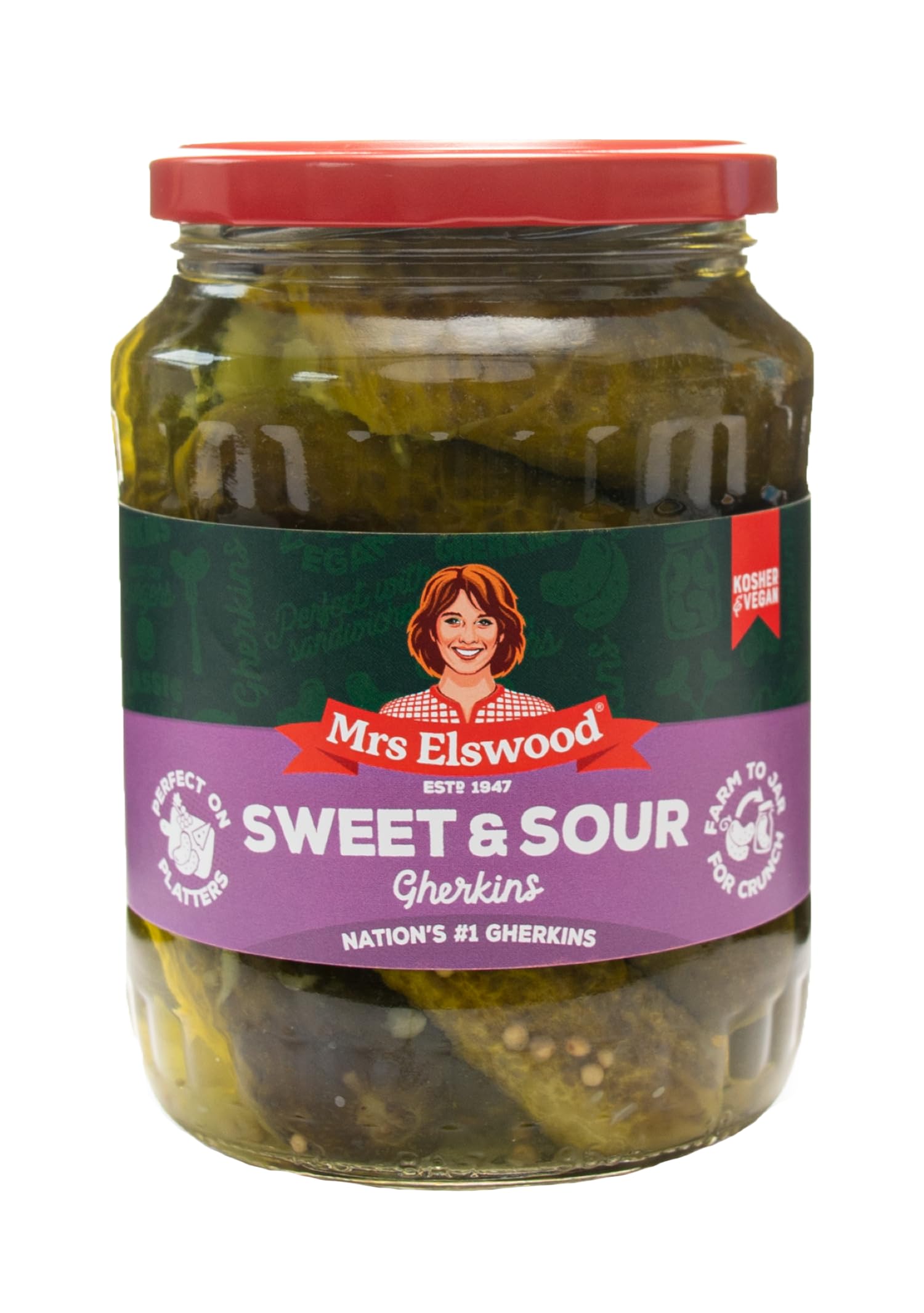 Mrs Elswood Sweet and Sour Cucumbers Pickle 670 g