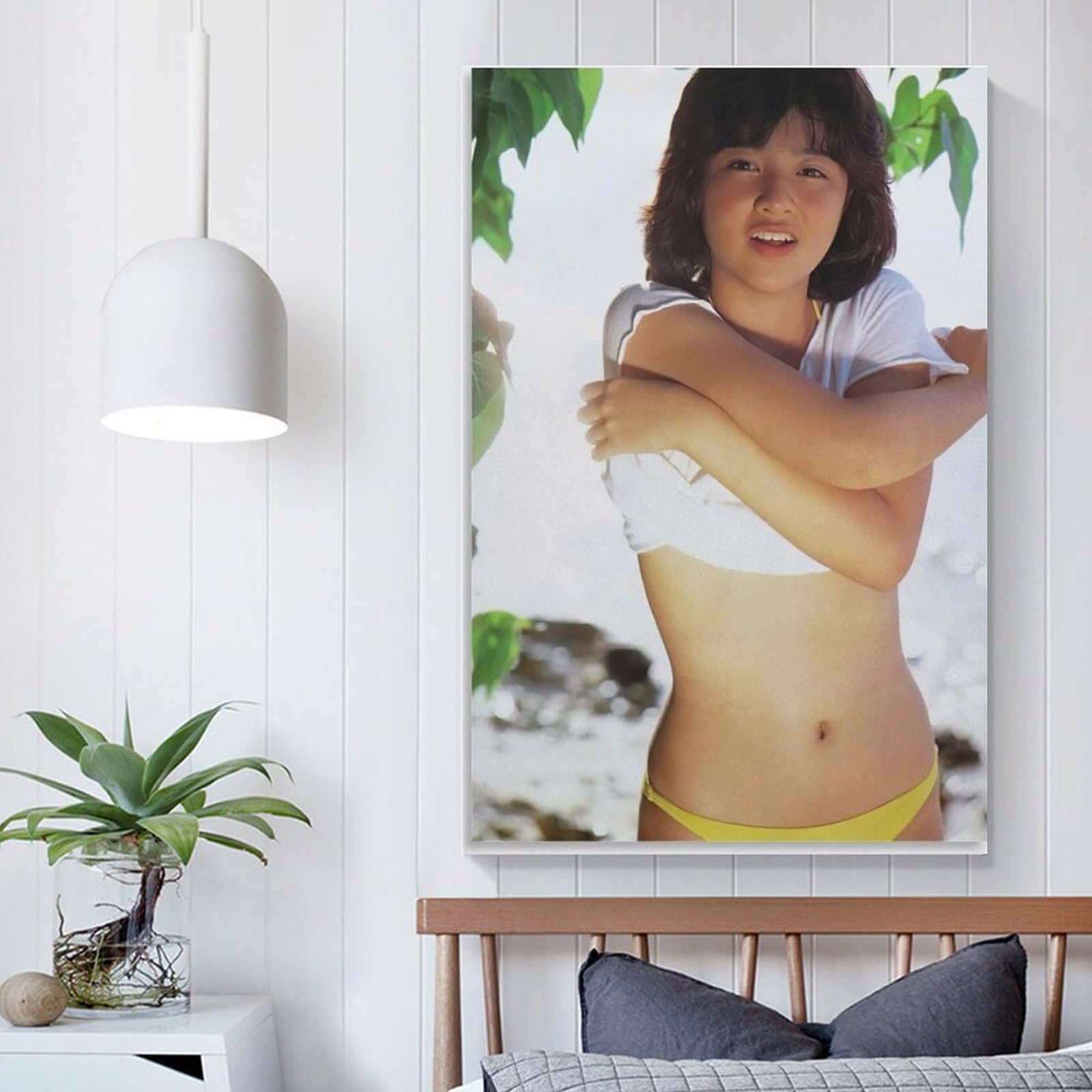 Amazon.co.jp: 菊池桃子写真ビキニ 1 キャンバスアートポスター 水着