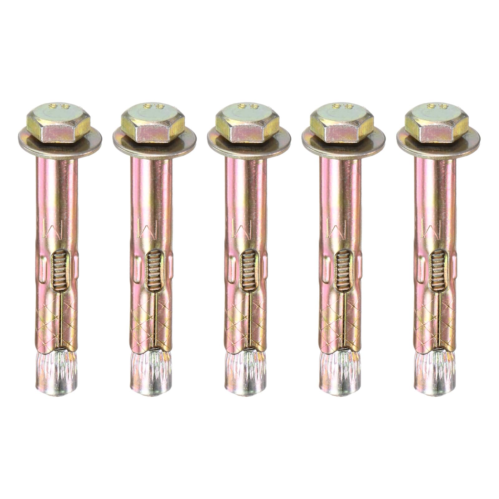 M METERXITY 5-Pack External Hex Expansion Bolt M6x50mm Metal, Colored