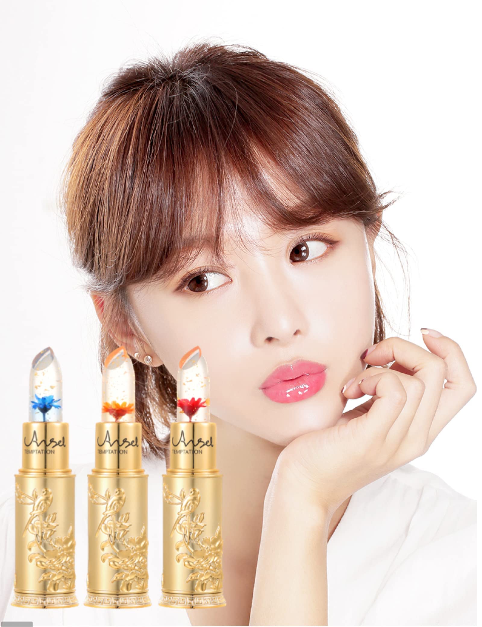 ジェリーリップスティック　オレンジ カイリジュメイ フラワー ジェリーリップスティック オレンジの