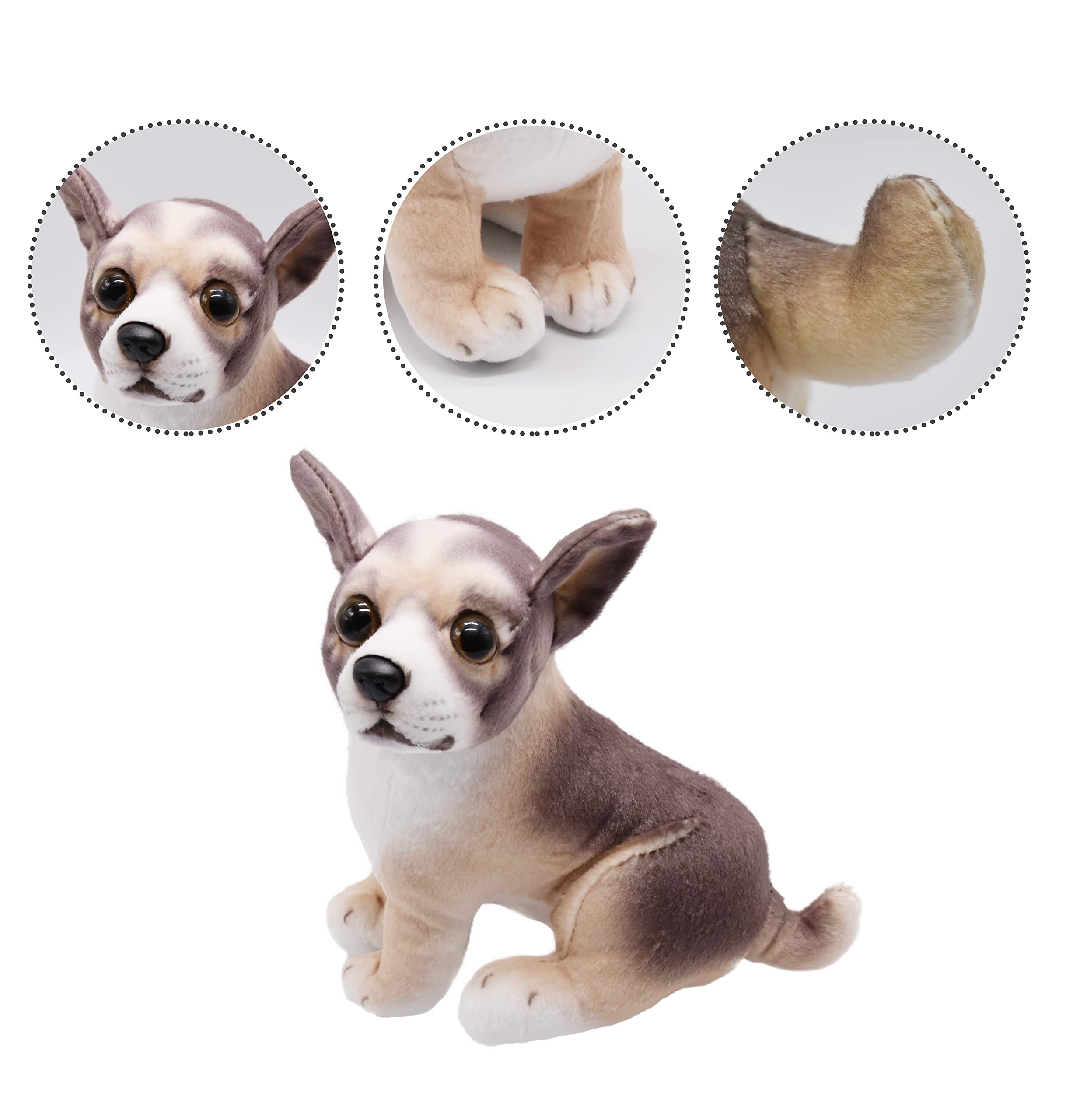 Amazon.co.jp: YONLIT 本物そっくり チワワ ぬいぐるみ 動物  