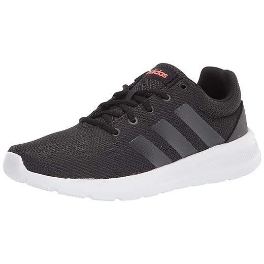 adidas Men's Lite Racer CLN 2.0 Running Shoe, Black/Carbon/Solar Red, 10