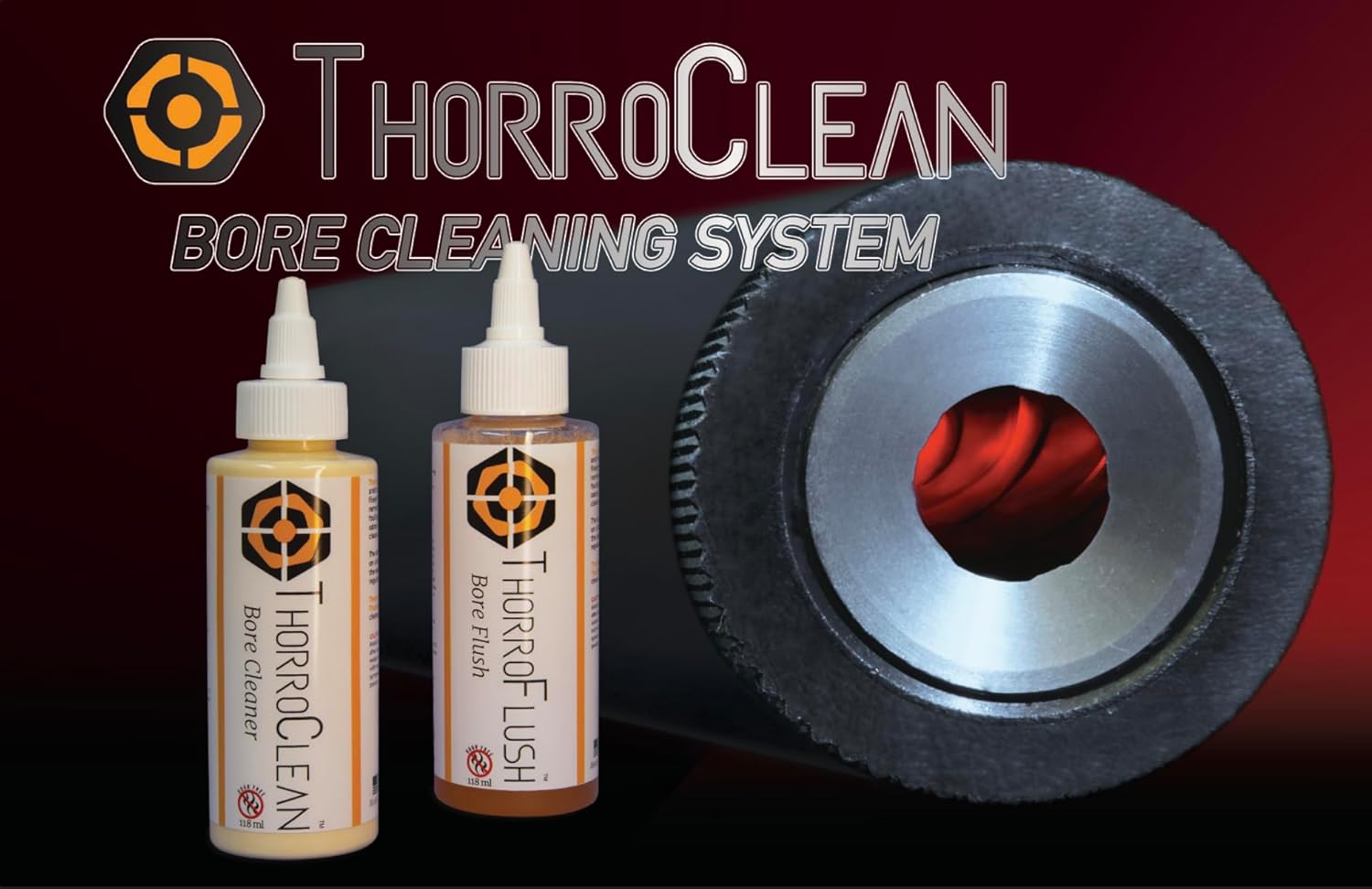 Bore Cleaning System, 118ml Bottles, Light Orange/Orange, Small, CLIO0024