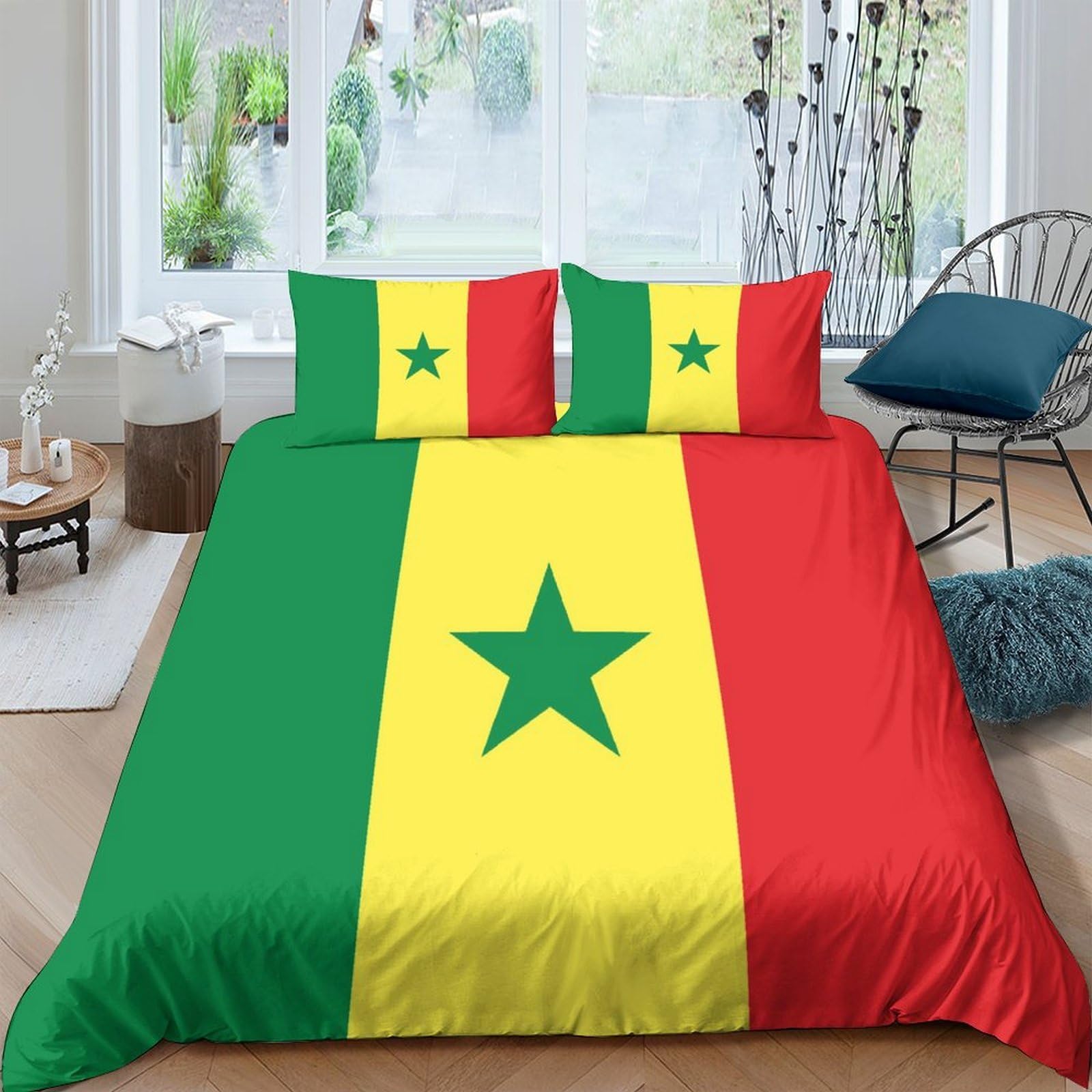 Housse de couette Sénégal en microfibre douce anti-transpiration 260x220