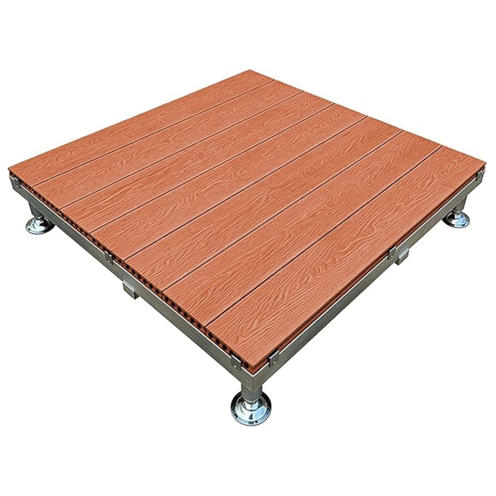 Baldosas de terraza entrelazadas de madera compuesta con nivelación regulable Rouge 8