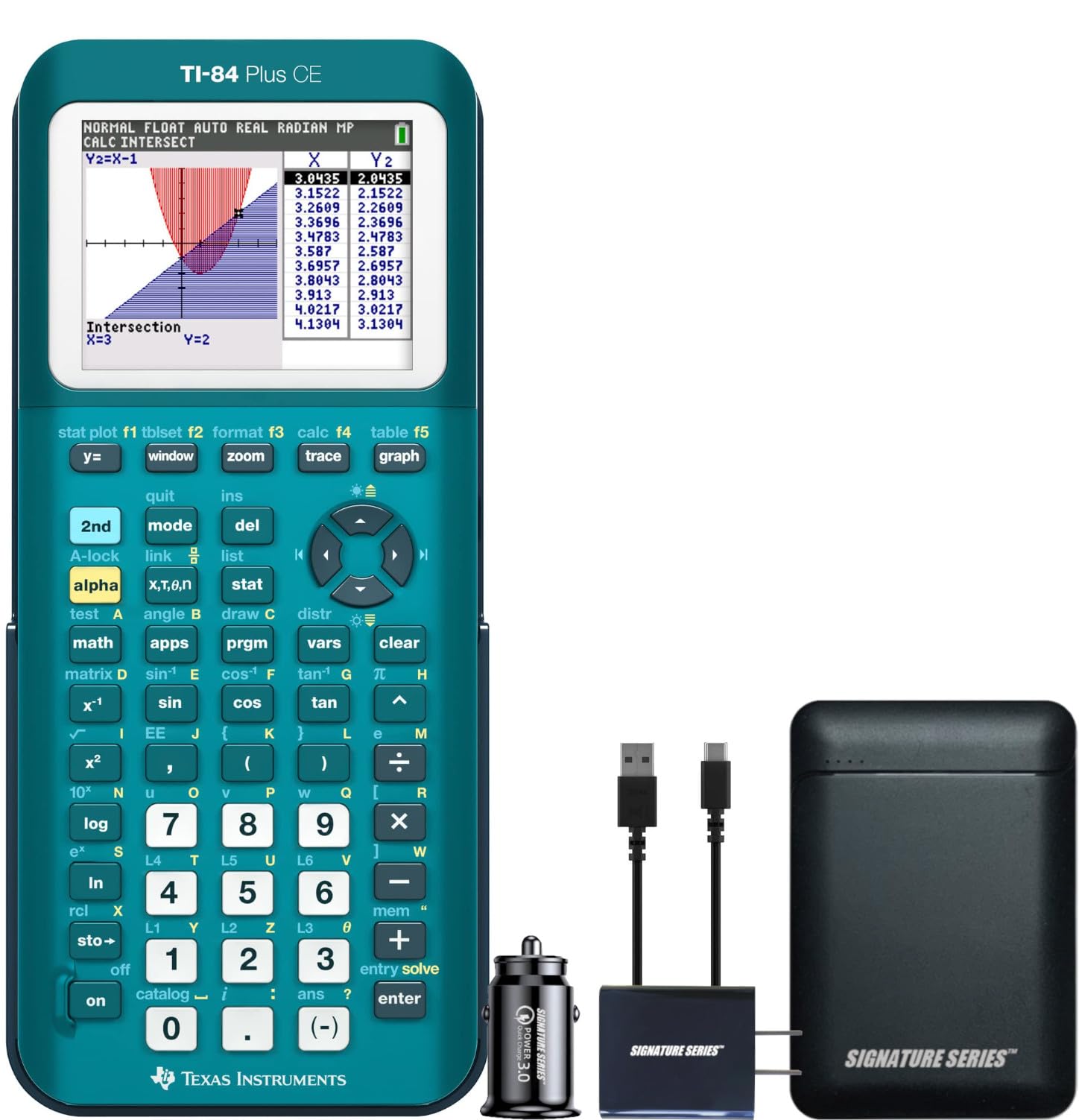 Texas Instruments TI-84 Plus CE Graphing Calculator, Totally Teal