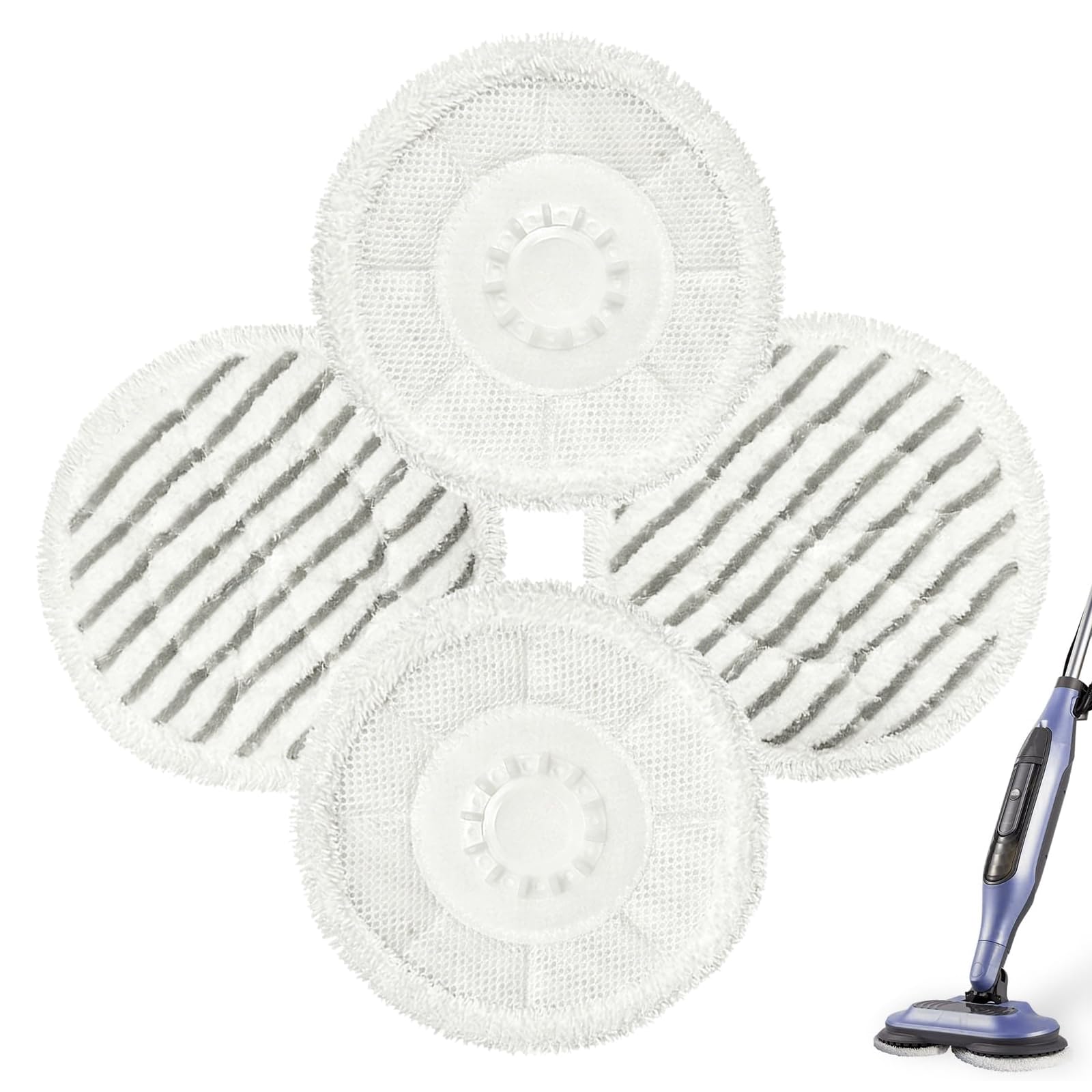 Bettinay 4PCS Replacement Pads for Shark S6002UK S7201UK Steam Mop, Scrub Mop Pads for All Sealed Hard Floors