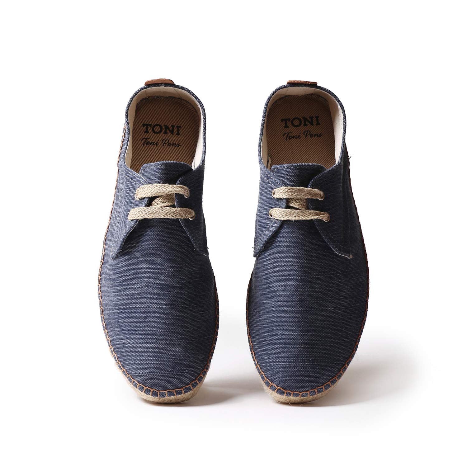 TONI PONS Dixon - Espadrillas Stringate Uomo realizzate in Tessuto di Cotone.